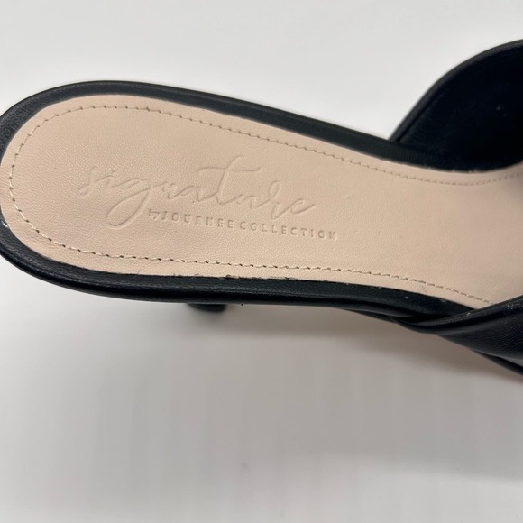 Journee Signature Sandals Women 11 Black Finlee Leather Dress Nordstrom $149 NEW - Picture 10 of 12